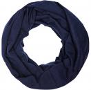Preview: The image shows a dark blue tube scarf made of soft, wrinkled fabric. It has a round shape and looks cozy, perfect for cold days.
