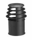 Preview: The image shows a black, cylindrical object with several horizontal, layered rings on the top. It has a smooth surface and is flat on top.