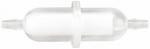 Preview: The image shows a transparent filter in cylindrical shape with two short, hose-like connectors at the ends. The filter has a medium taper and a smooth surface.