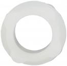 Preview: The image depicts a round, white object with an opening in the center. It has a textured surface and wavy edges, giving it a decorative look.