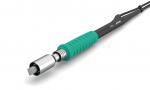 Preview: The image shows a tool with a green, non-slip handle and a metallic end that has a square cutout. It has a cable that is connected to the handle.