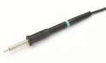 Preview: The image shows a soldering iron with a black handle and a blue ring. The tip is metallic and thin. A cable extends from the handle. The iron is used for soldering.