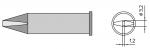 Preview: The image shows a schematic representation of a projectile. On the left, a side view with a pointed shape, and on the right, a top view with diameter specifications.