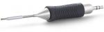 Preview: The image shows a tool with a silver, conically shaped end and a rubberized, non-slip grip. It has a slender shape and a side blade.