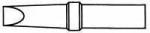 Preview: The image shows a long and narrow body with a rounded tip. In the middle, there is a wider ring or tapering that marks the transition to the rest of the shape.