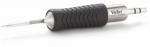 Preview: The image shows a soldering iron tip with a metallic handle. The handle has a non-slip, black rubber coating and ends in a sharp, long, metallic tip.