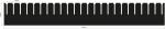 Preview: The image shows a long fence in black, with regularly arranged, trapezoidal spikes on the top edge. The overall dimensions are 1600 mm in length and 270 mm in height.