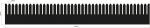 Preview: The image shows a long, black fence with pointed, wavy tops. The fence is uniform and extends horizontally. Measurements are provided at the top and bottom.