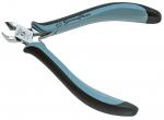 Preview: The image shows a pair of pliers with short, pointed cutting edges. The handles are ergonomically designed, blue and black. It is suitable for cutting wire or small parts.