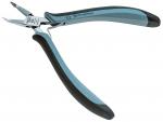 Preview: The image shows a special pair of pliers with narrow, pointed jaws and ergonomic, blue-black handles. It is ideal for precise tasks, such as cutting or gripping.