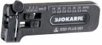 Preview: The image shows a black wire stripper with multiple scales. It has a round dial and various setting marks for wire diameter and AWG. The inscription 