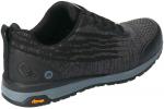 Preview: The shoe is a sporty, black sneaker with a textured upper. It features a cushioned sole for good grip, and a gray outsole with the 