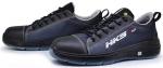 Preview: The image shows a pair of black athletic shoes. They have a sturdy, non-slip sole and a breathable, reinforced upper. The laces are black, and on the side is 