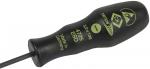 Preview: The image shows a black screwdriver with an ergonomic handle. On the handle, there are green characters indicating the size and origin, as well as the ESD symbol. The blade is inserted.