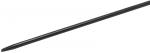 Preview: The image shows a long, slender, black metal rod. It is tapered at one end and has a uniform, straight shape. The rod appears sturdy and stable.