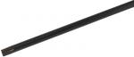 Preview: The image shows a long, narrow black rod that tapers slightly at one end. The surface is smooth and even, without any noticeable features.