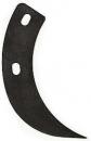 Preview: The image shows a curved, black metal piece with two round holes. The shape resembles a small sickle or a bow. It is flat and has sharp edges.