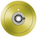Preview: The image shows a round, golden disc with a central black circle that contains a movable part. In the center, there is a small hole.
