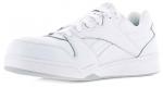Preview: Der Schuh ist ein heller, weißer Sneaker mit einer glatten Oberfläche. Er hat eine runde Spitze, flache Schnürsenkel und eine flexible Gummisohle. Die Seiten zeigen dezente Nähte und Markierungen.