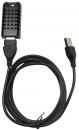 Preview: Das Bild zeigt ein schwarzes USB-Kabel mit einer rechteckigen Verbindung an einem Ende. Das andere Ende hat einen flachen USB-Stecker. Das Kabel ist stark gewellt und hat eine strukturierte Oberfläche am Verbindungsteil.