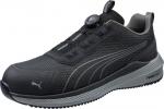 Preview: The shoe is a sporty sneaker in black with gray accents. It has a breathable upper and a comfortable sole. A quick lacing system makes it easy to put on.