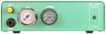 Preview: The image shows a green device with a round pressure gauge, a black button labeled 