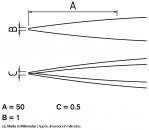 Preview: The image displays a technical drawing with lines and dimensions. At the top are two parallel lines labeled 
