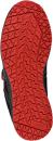 Preview: The image shows the sole of a shoe. The sole is black with a distinctive red tread. The pattern consists of various lines and grooves that provide good traction.