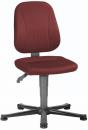 Preview: Der Stuhl hat eine rote, gepolsterte Sitzfläche und Rückenlehne. Er steht auf einem fünfstrahligen Fuß mit Rollen. Die Höhe ist verstellbar und die Form ist ergonomisch.