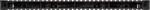 Preview: The picture shows a long, black object with a serrated edge. It has several narrow openings at regular intervals and is rectangular in shape.