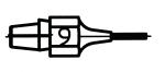 Preview: The image displays a stylized representation of a clock face with the number 9. It is designed in a simple, black line and features a three-dimensional form with a sharp, elongated structure.