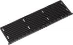 Preview: The image shows a black, elongated object with many parallel grooves. It has a smooth surface and device slots or openings at the edges.