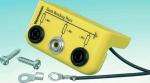 Preview: The image shows a yellow electrical connector with two terminals and a central connection. Next to it are two screws and an eyelet with cable.