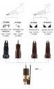 Preview: The image displays technical illustrations of tools. At the top are schematic representations of cutting and crushing tools. Below, various tool tips are depicted.