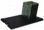 Preview: The image displays multiple green circuit boards, upright on a black, rubberized holder. The holder features a textured surface made up of small bumps.