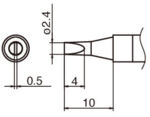 HA-T36-D24 - Lötspitze Meißelform T36-D24