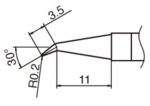 HA-T36-J02 - Lötspitze gebogen, konisch T36-J02