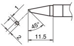 HA-T39-BC1020 - Lötspitze abgeschrägt 45° T39-BC1020