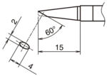 HA-T39-BC2040 - Lötspitze abgeschrägt 60° T39-BC2040