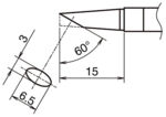 HA-T39-BC3065 - Lötspitze abgeschrägt 60° T39-BC3065