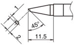 HA-T39-BCF1020 - Lötspitze abgeschrägt 45° T39-BCF1020