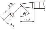 HA-T39-BCF2535 - Lötspitze abgeschrägt 45° T39-BCF2535
