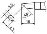 HA-T39-BCF3545 - Lötspitze abgeschrägt 45° T39-BCF3545