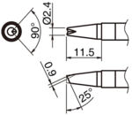 HA-T39-BCR24 - Lötspitze mit V-Rille HA-T39-BCR24