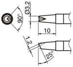 HA-T39-BCR32 - Lötspitze mit V-Rille HA-T39-BCR32