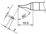 HA-T39-C1020 - Lötspitze zylindrisch abgeschrägt 60° T39-C1020