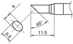 HA-T39-C4055 - Lötspitze abgeschrägt 45° T39-C4055
