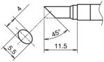 HA-T39-CF4055 - Lötspitze abgeschrägt 45° T39-CF4055