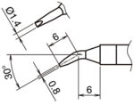 HA-T39-JD14 - Lötspitze konisch, gebogen T39-JD14