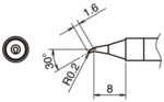 HA-T39-JS02 - Lötspitze konisch, gebogen T39-JS02